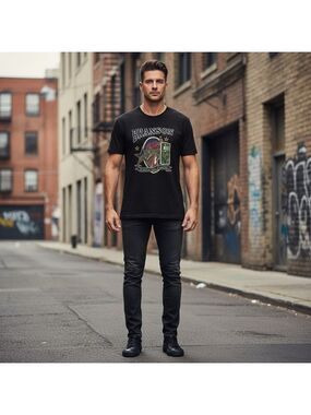 Men's Alstyle Apparel & Activewear Black Graphic Tee XL